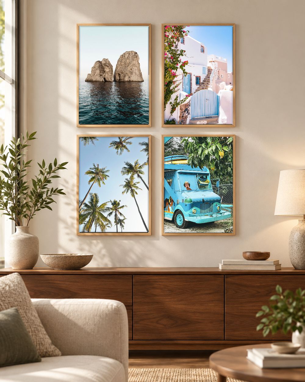 Set de 4 cuadros decorativos que combinan