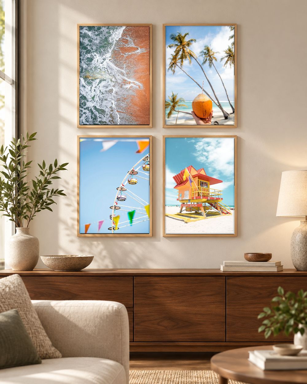 Set de 4 cuadros decorativos que combinan