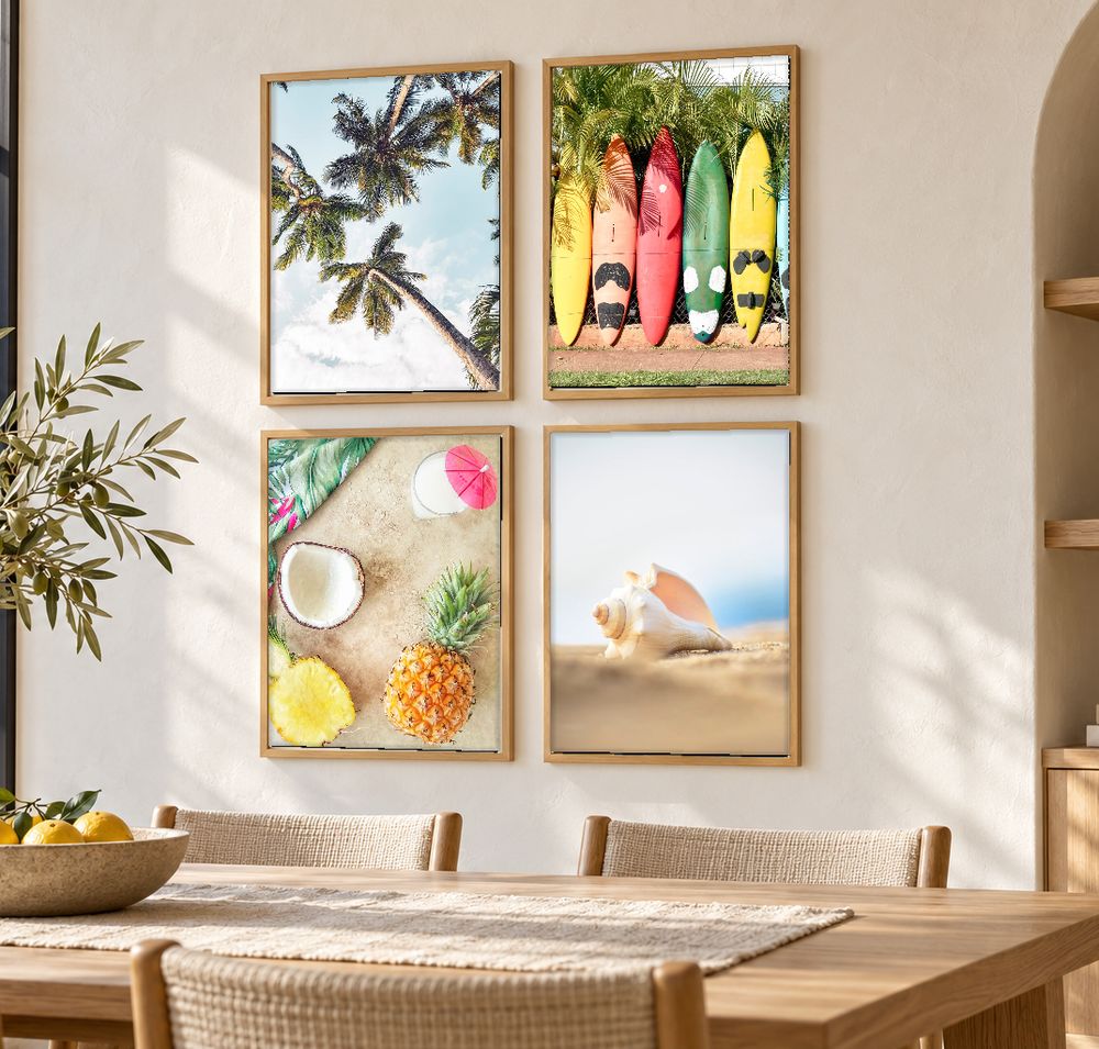 Set de 4 cuadros decorativos que combinan