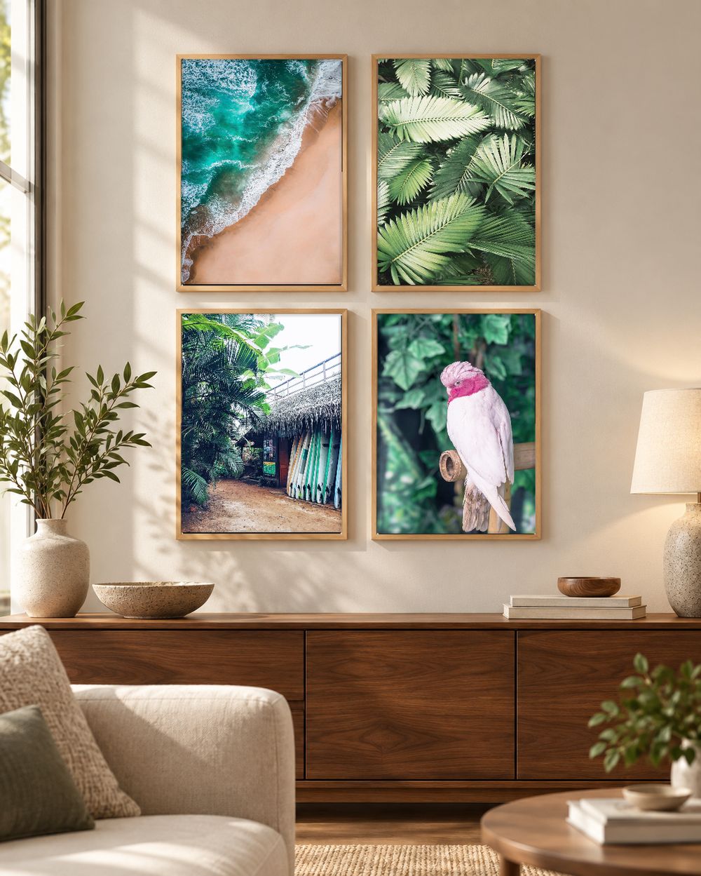 Set de 4 cuadros decorativos que combinan