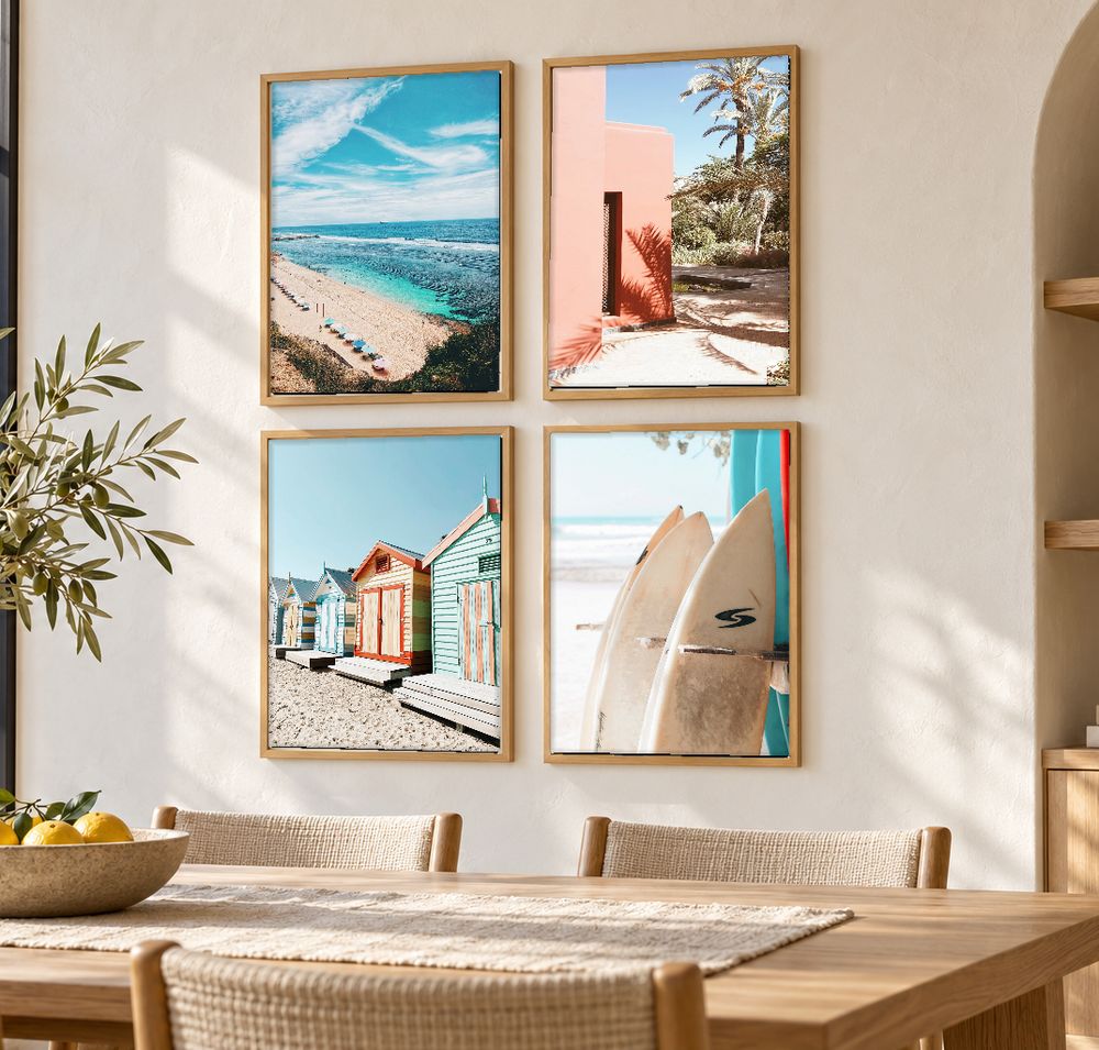 Set de 4 cuadros decorativos que combinan