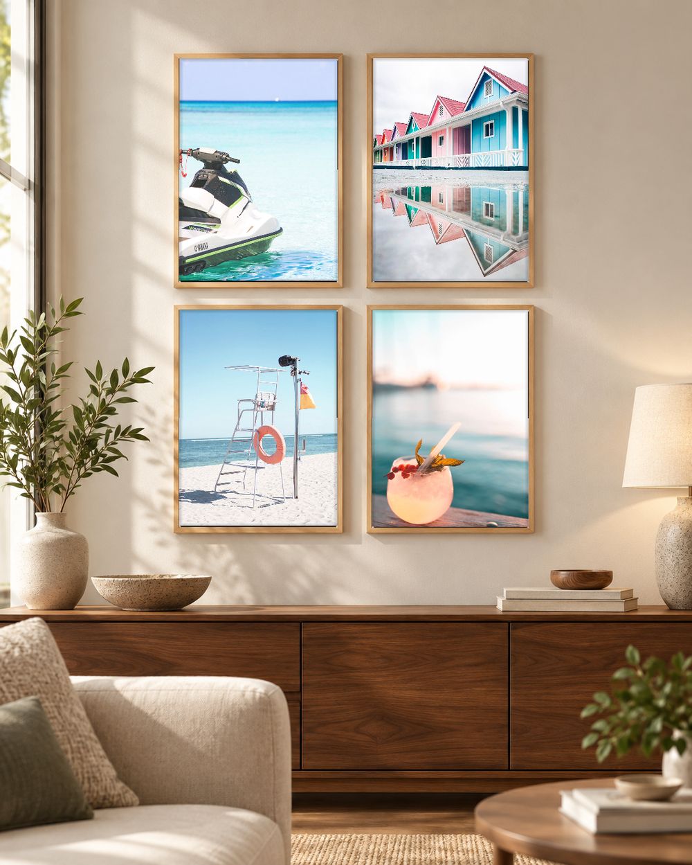 Set de 4 cuadros decorativos que combinan