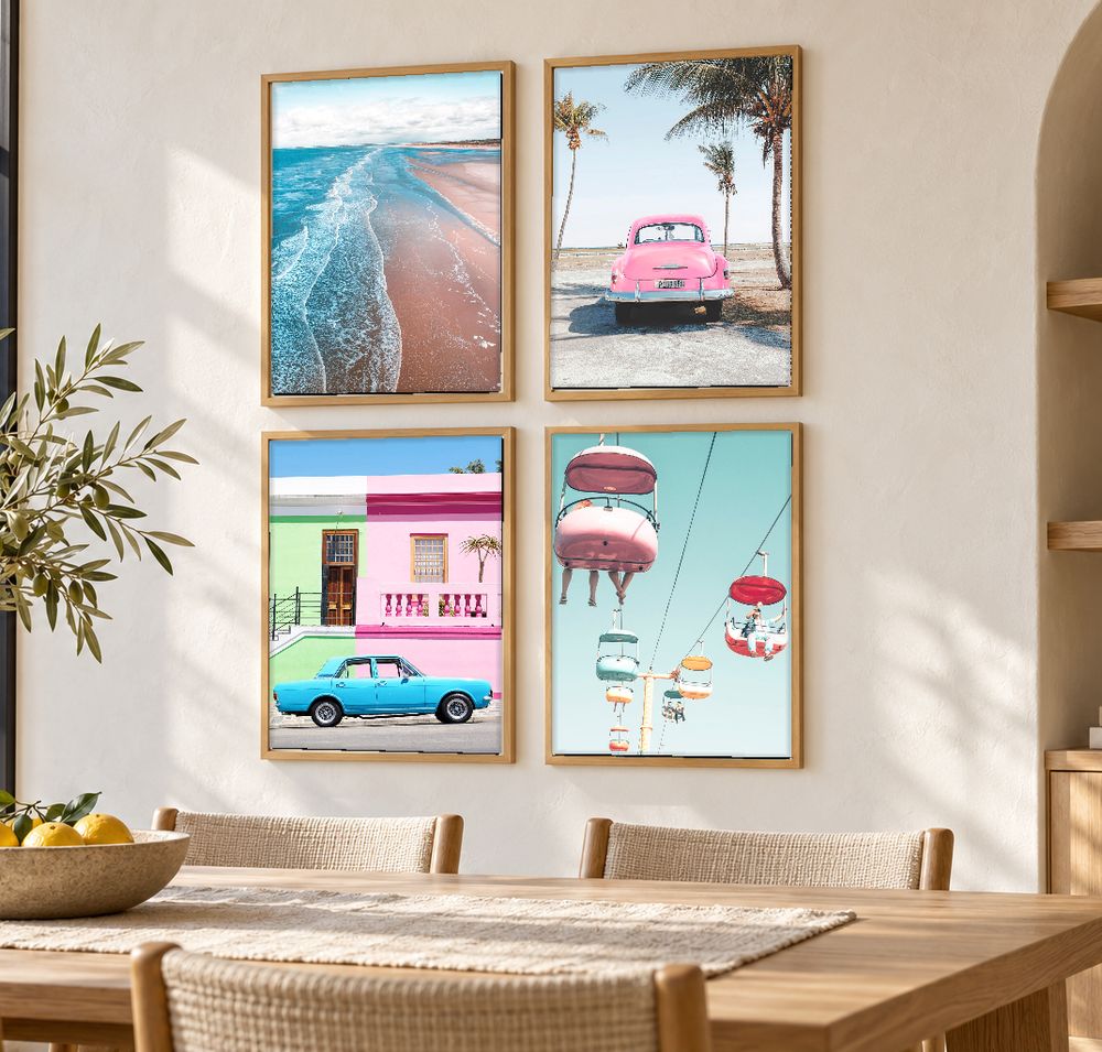 Set de 4 cuadros decorativos que combinan
