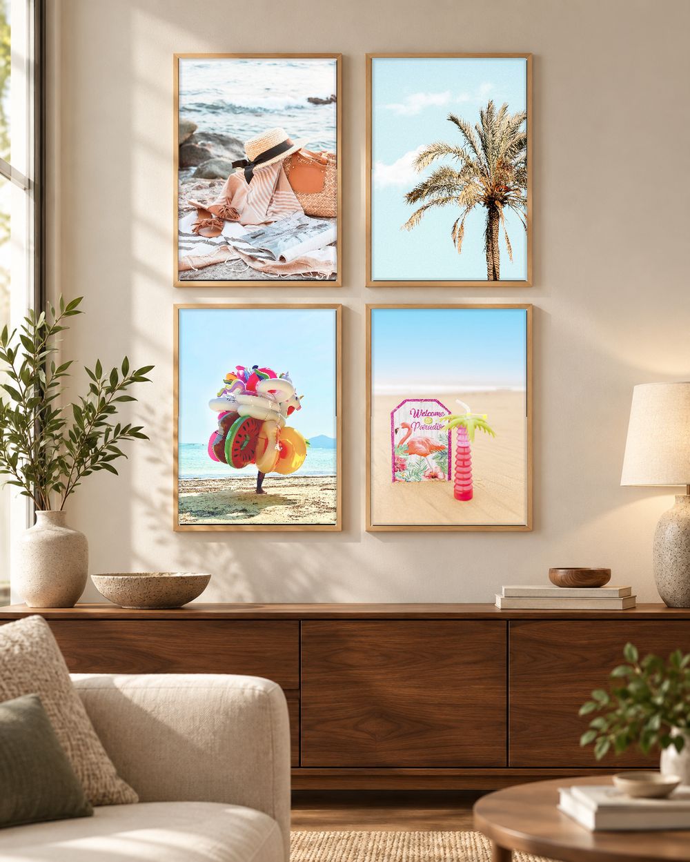 Set de 4 cuadros decorativos que combinan