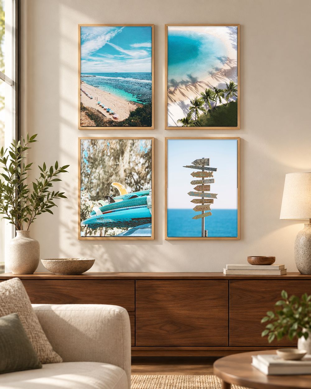 Set de 4 cuadros decorativos que combinan