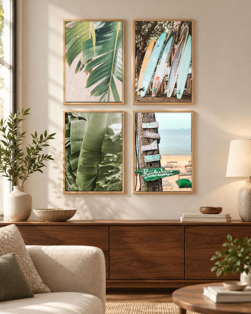 Set de 4 cuadros decorativos que combinan