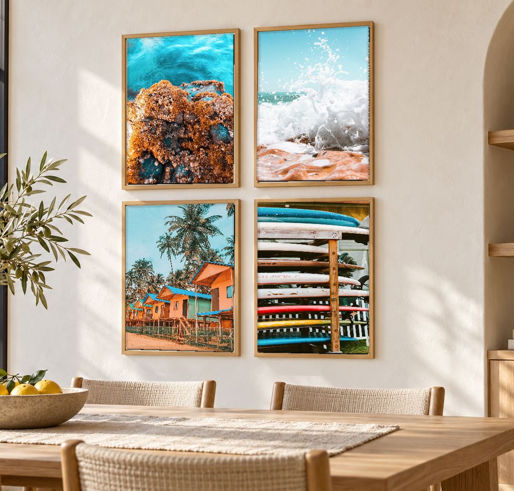 Set de 4 cuadros decorativos que combinan