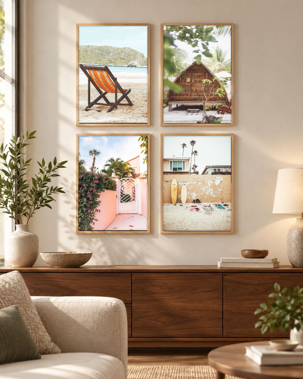 Set de 4 cuadros decorativos que combinan