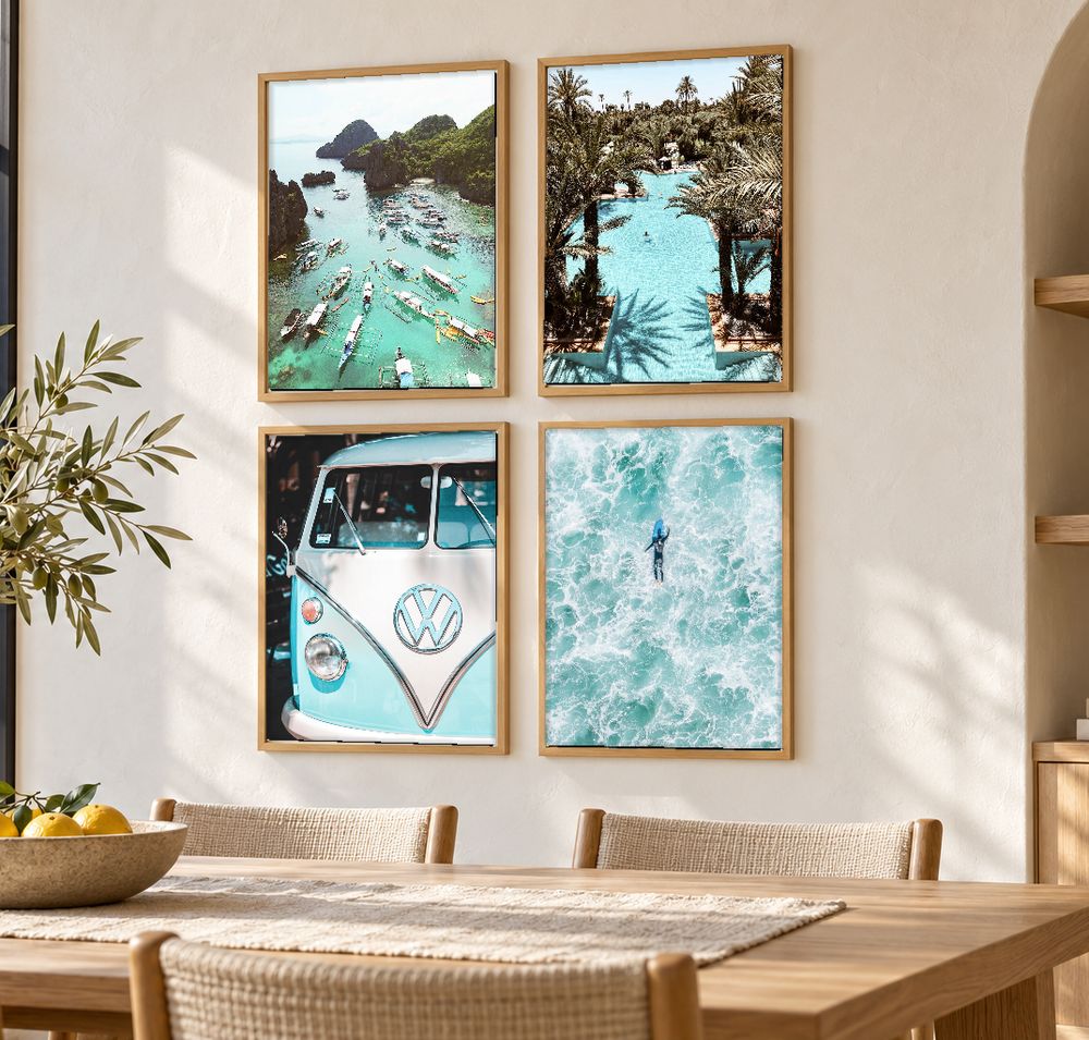 Set de 4 cuadros decorativos que combinan
