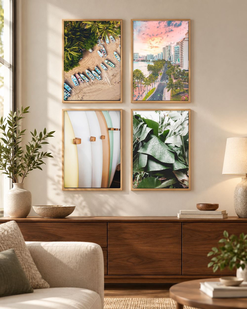 Set de 4 cuadros decorativos que combinan