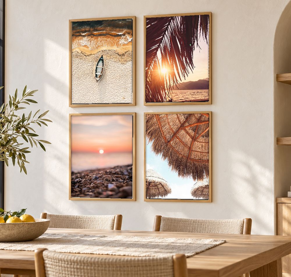 Set de 4 cuadros decorativos que combinan