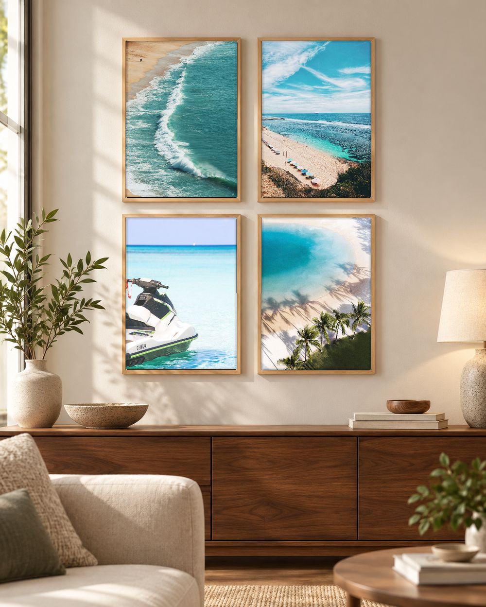 Set de 4 cuadros decorativos que combinan