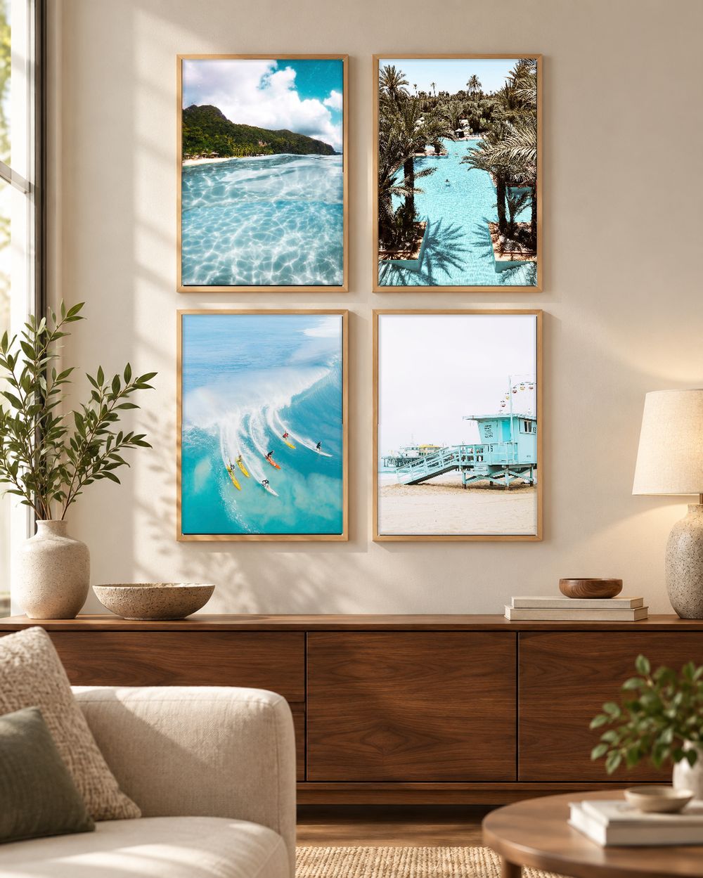 Set de 4 cuadros decorativos que combinan