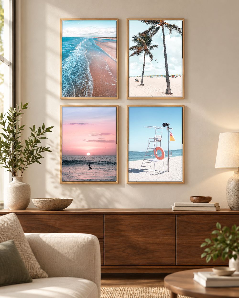 Set de 4 cuadros decorativos que combinan