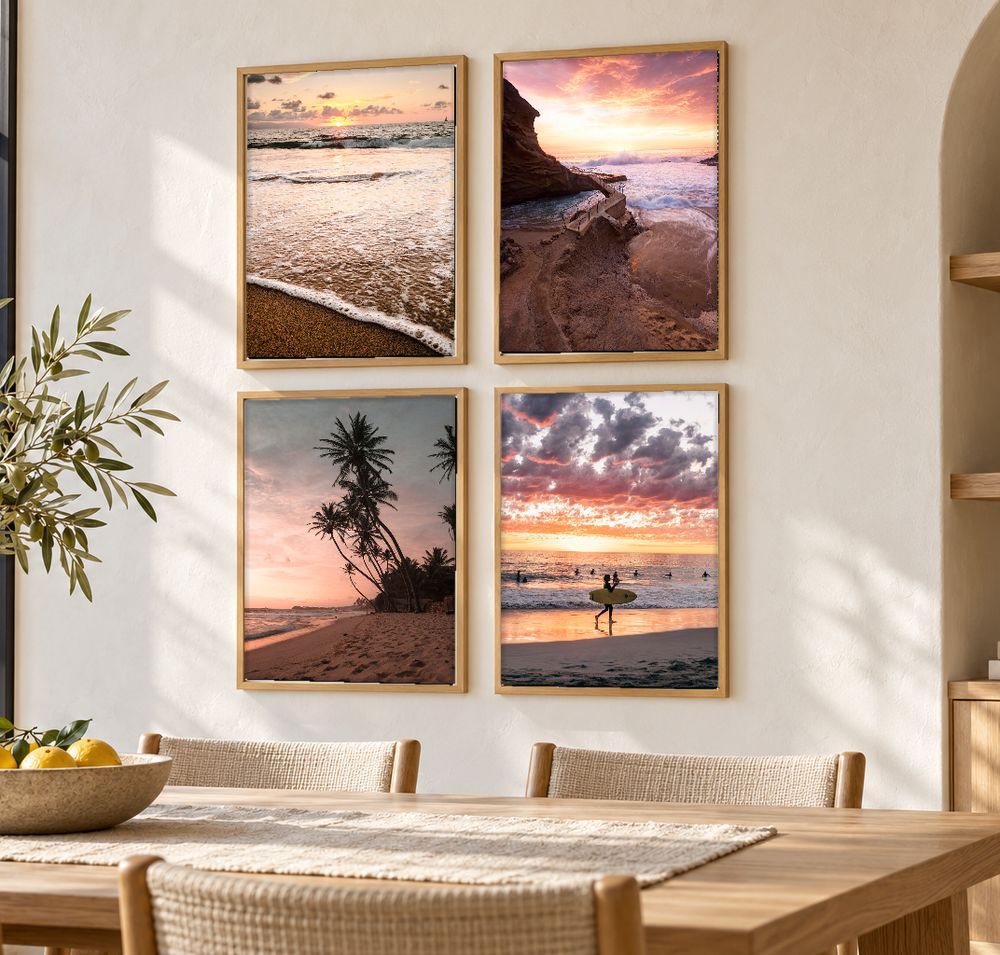 Set de 4 cuadros decorativos que combinan