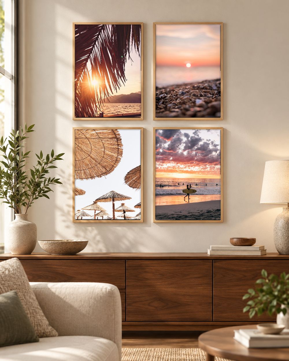 Set de 4 cuadros decorativos que combinan