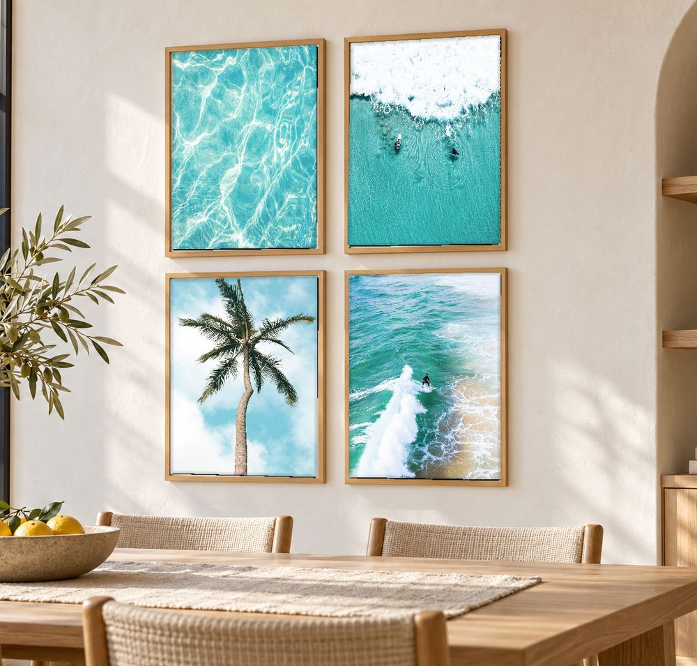 Set de 4 cuadros decorativos que combinan