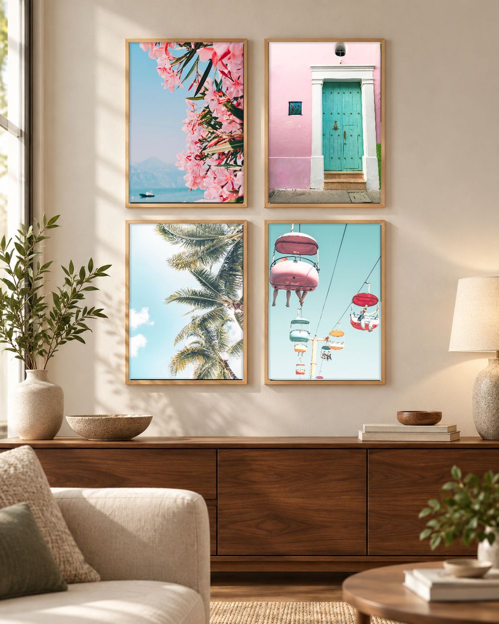 Set de 4 cuadros decorativos que combinan