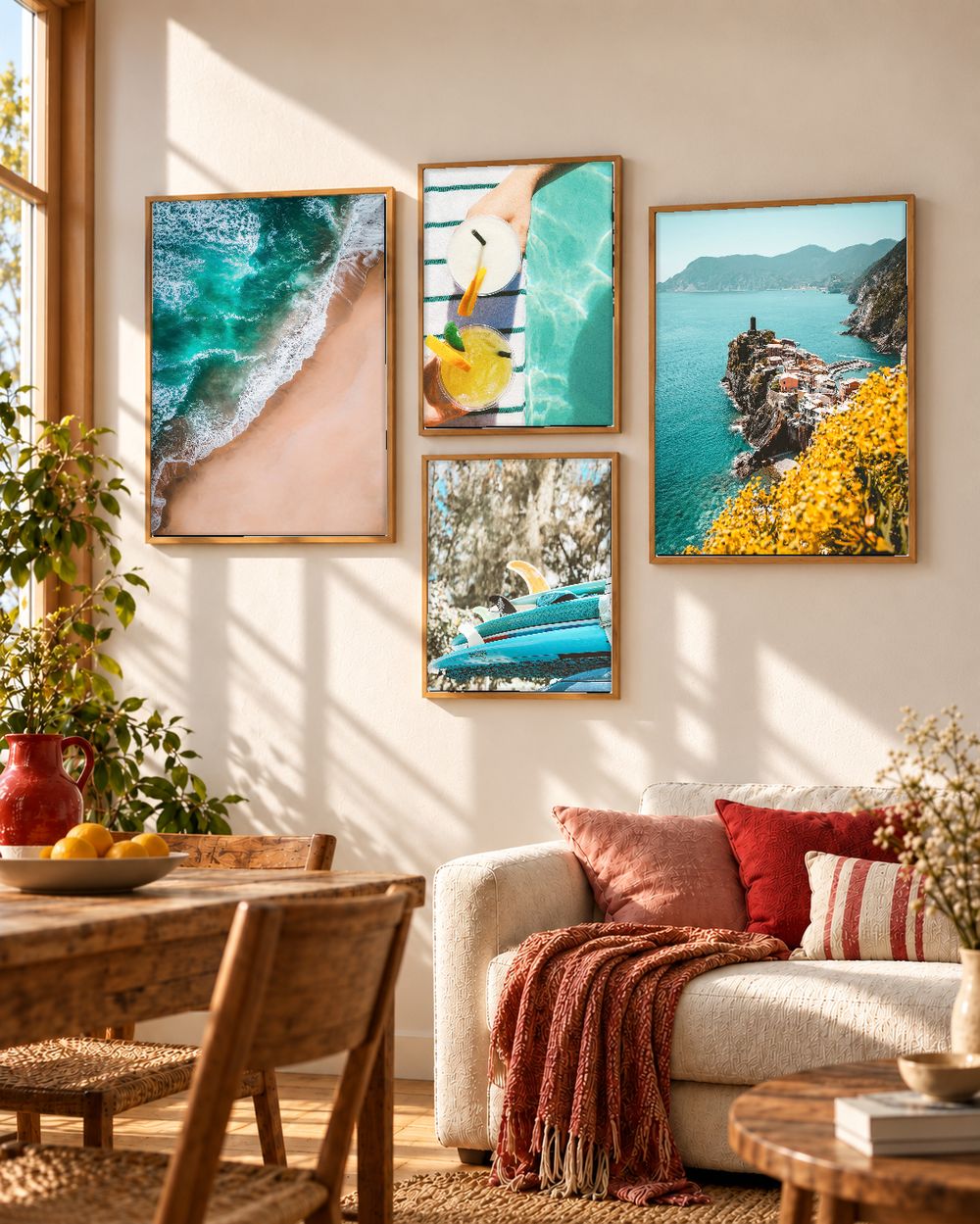 Set de 4 cuadros decorativos que combinan