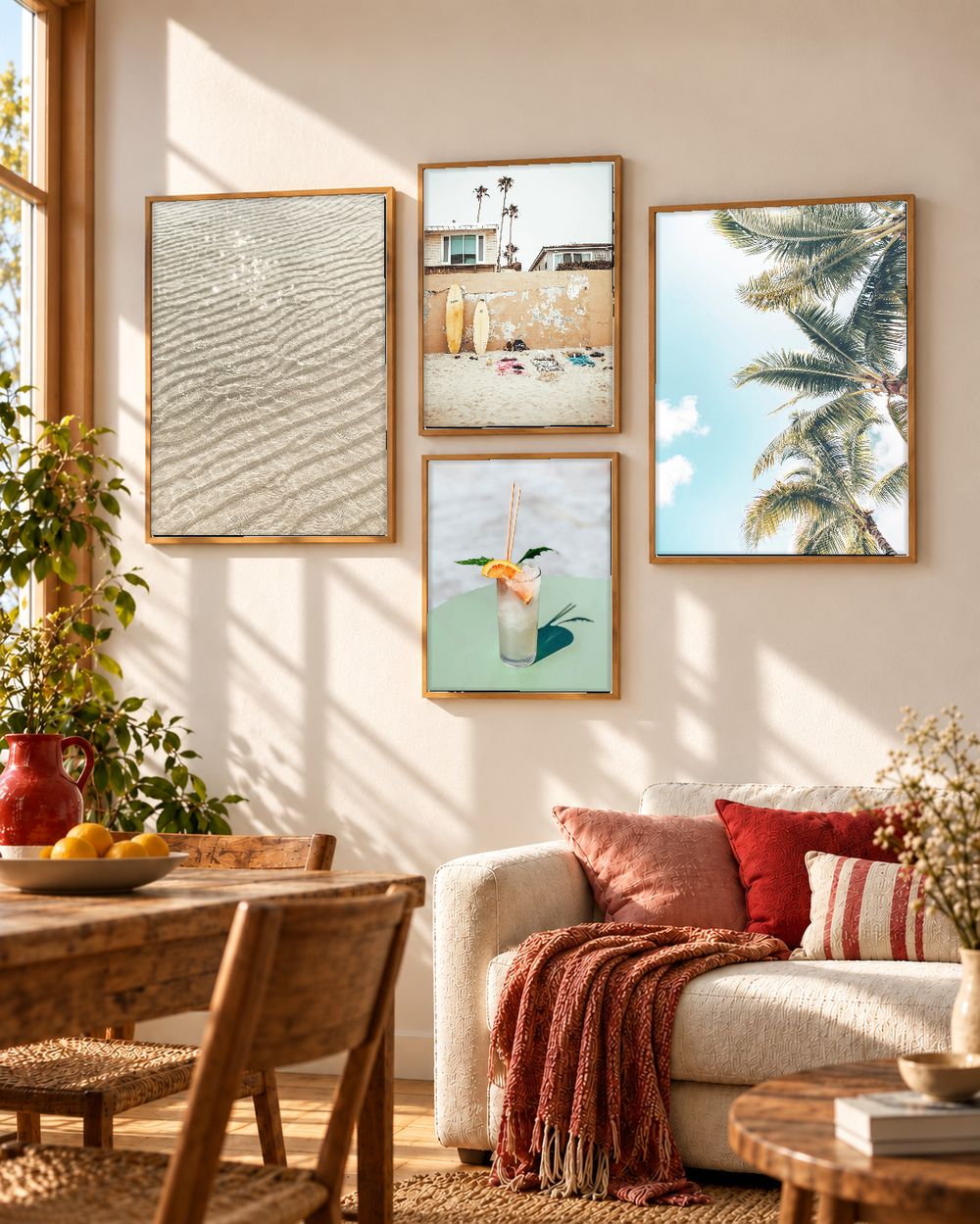 Set de 4 cuadros decorativos que combinan
