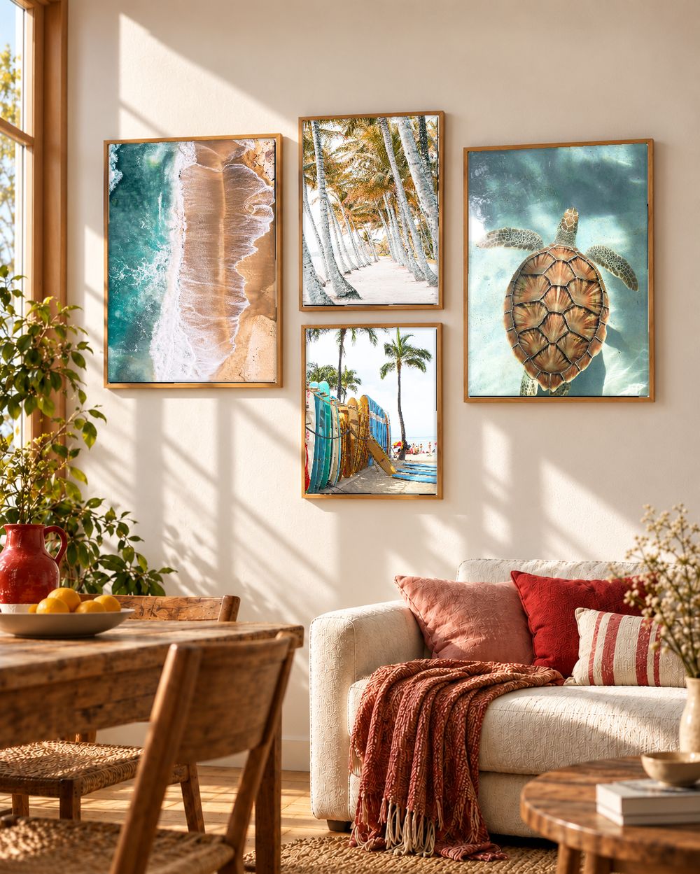 Set de 4 cuadros decorativos que combinan