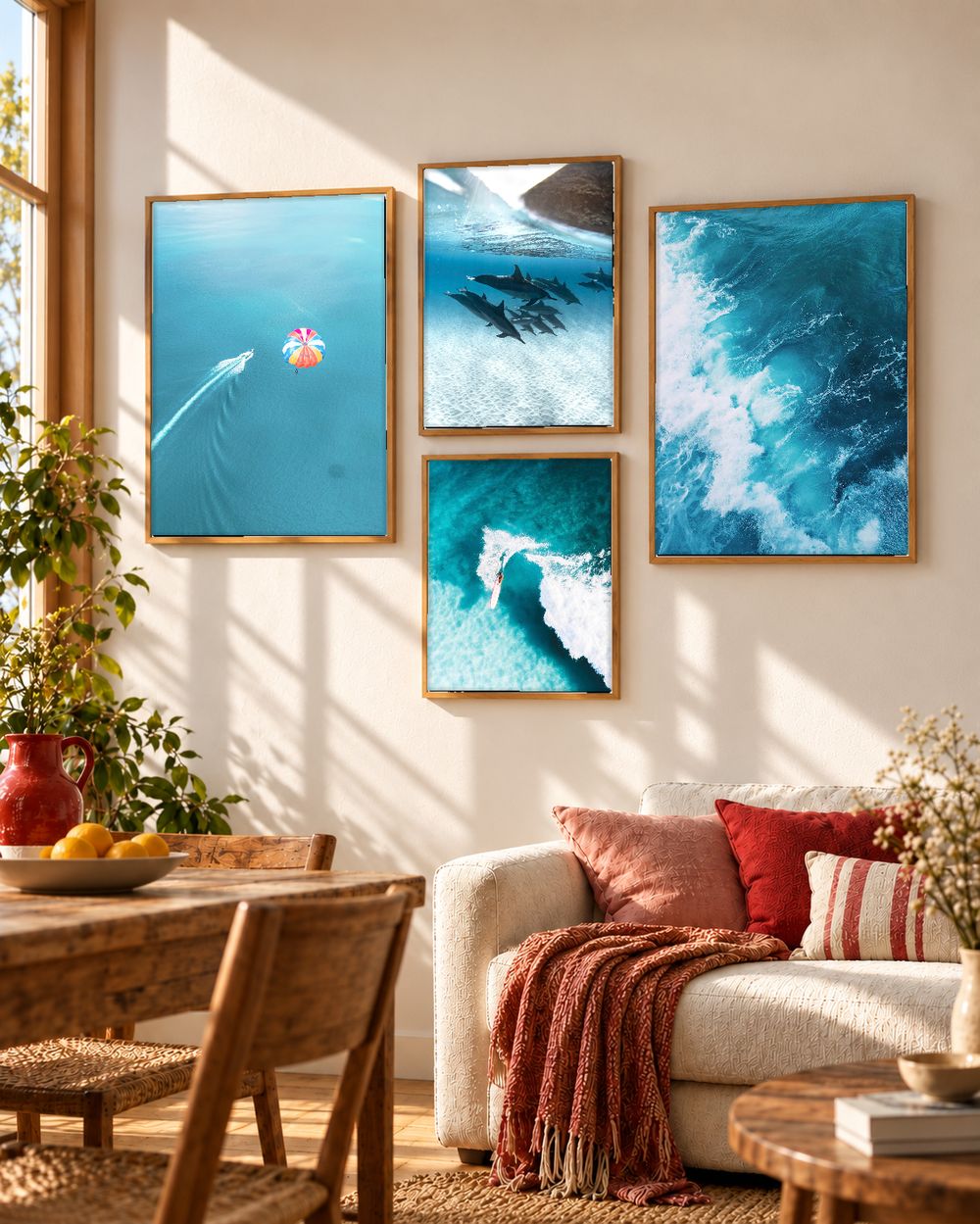 Set de 4 cuadros decorativos que combinan