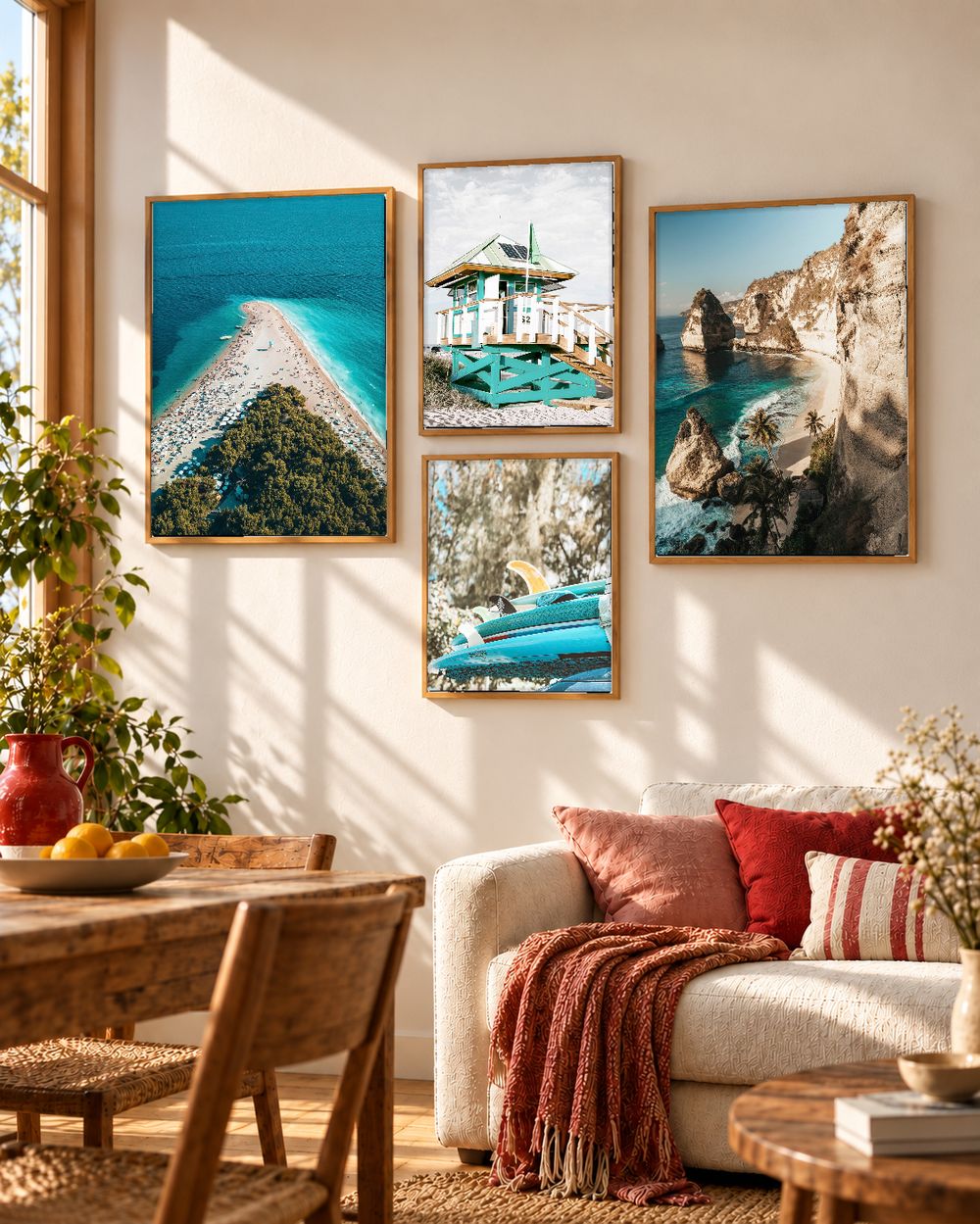 Set de 4 cuadros decorativos que combinan