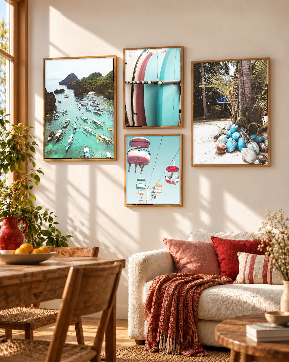 Set de 4 cuadros decorativos que combinan