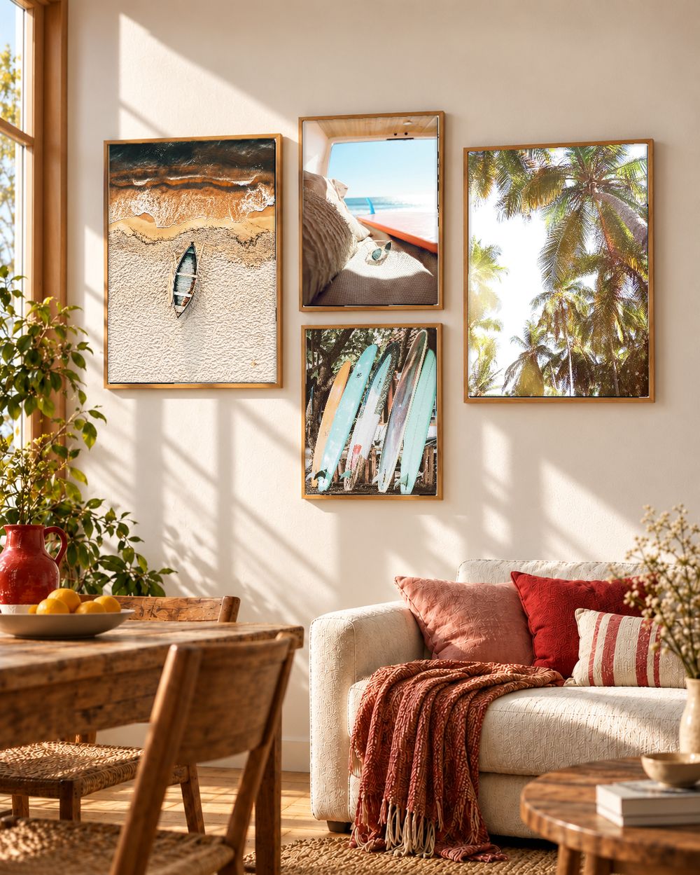 Set de 4 cuadros decorativos que combinan