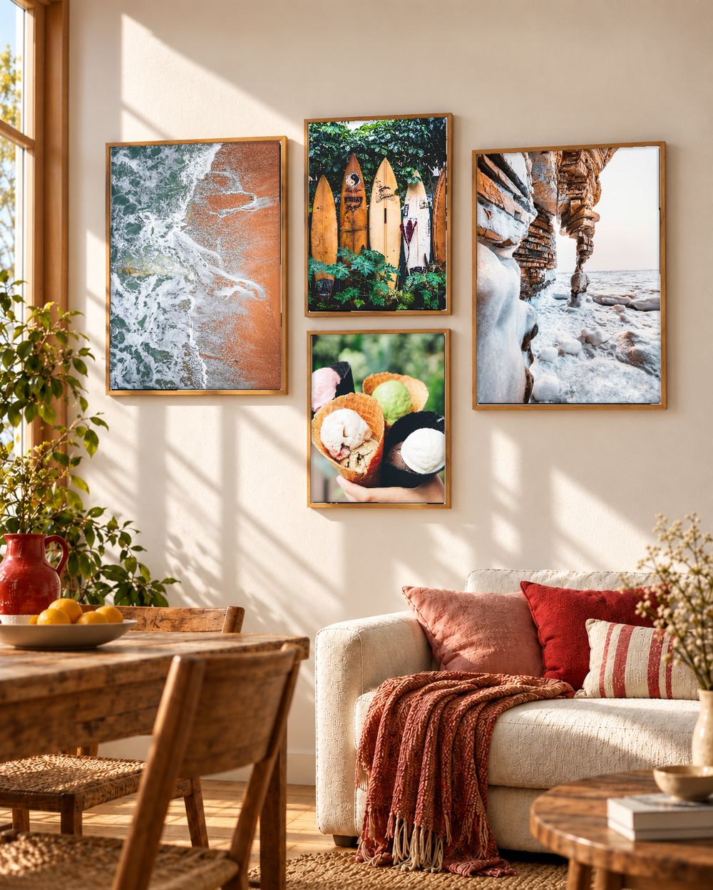 Set de 4 cuadros decorativos que combinan