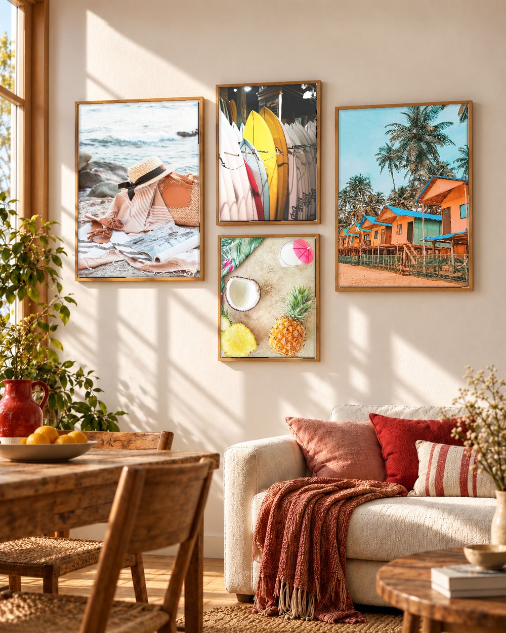Set de 4 cuadros decorativos que combinan