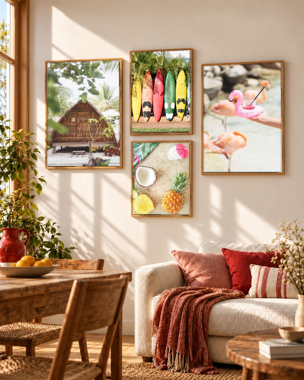 Set de 4 cuadros decorativos que combinan