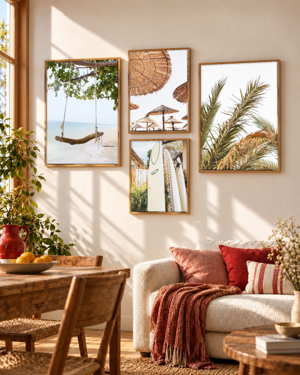 Set de 4 cuadros decorativos que combinan