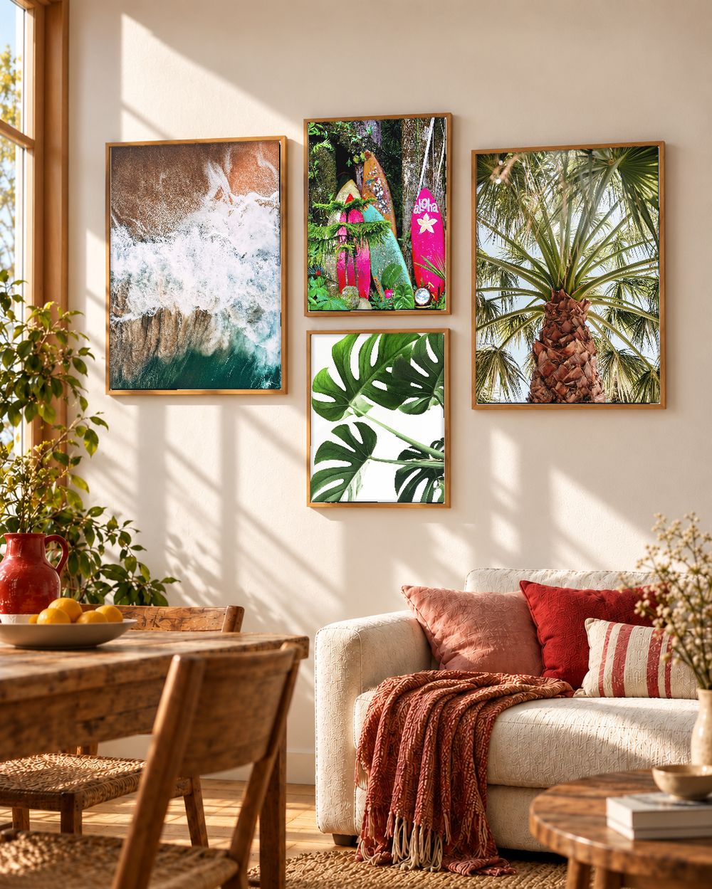 Set de 4 cuadros decorativos que combinan