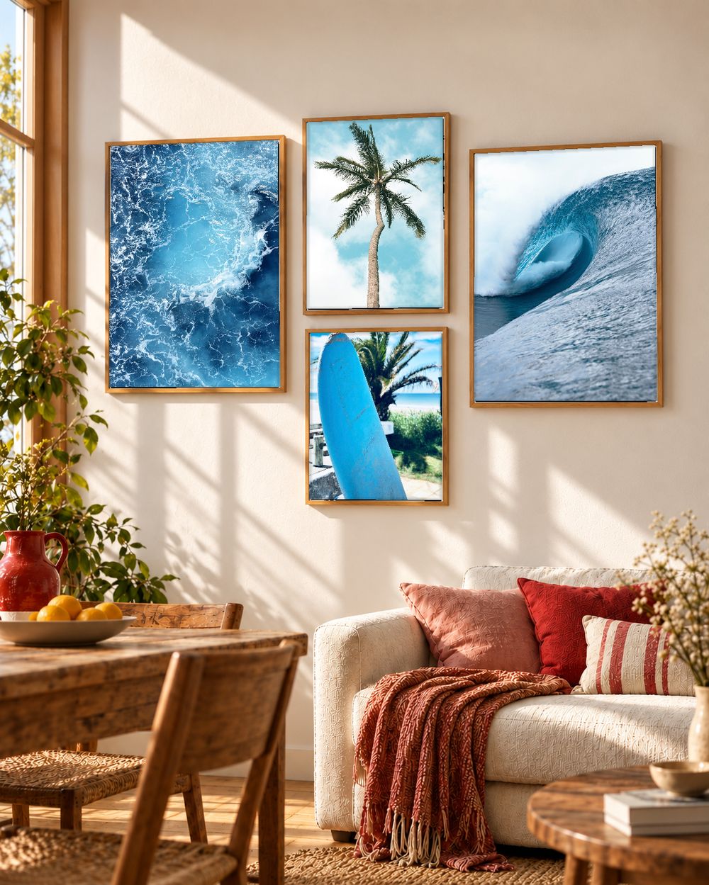 Set de 4 cuadros decorativos que combinan
