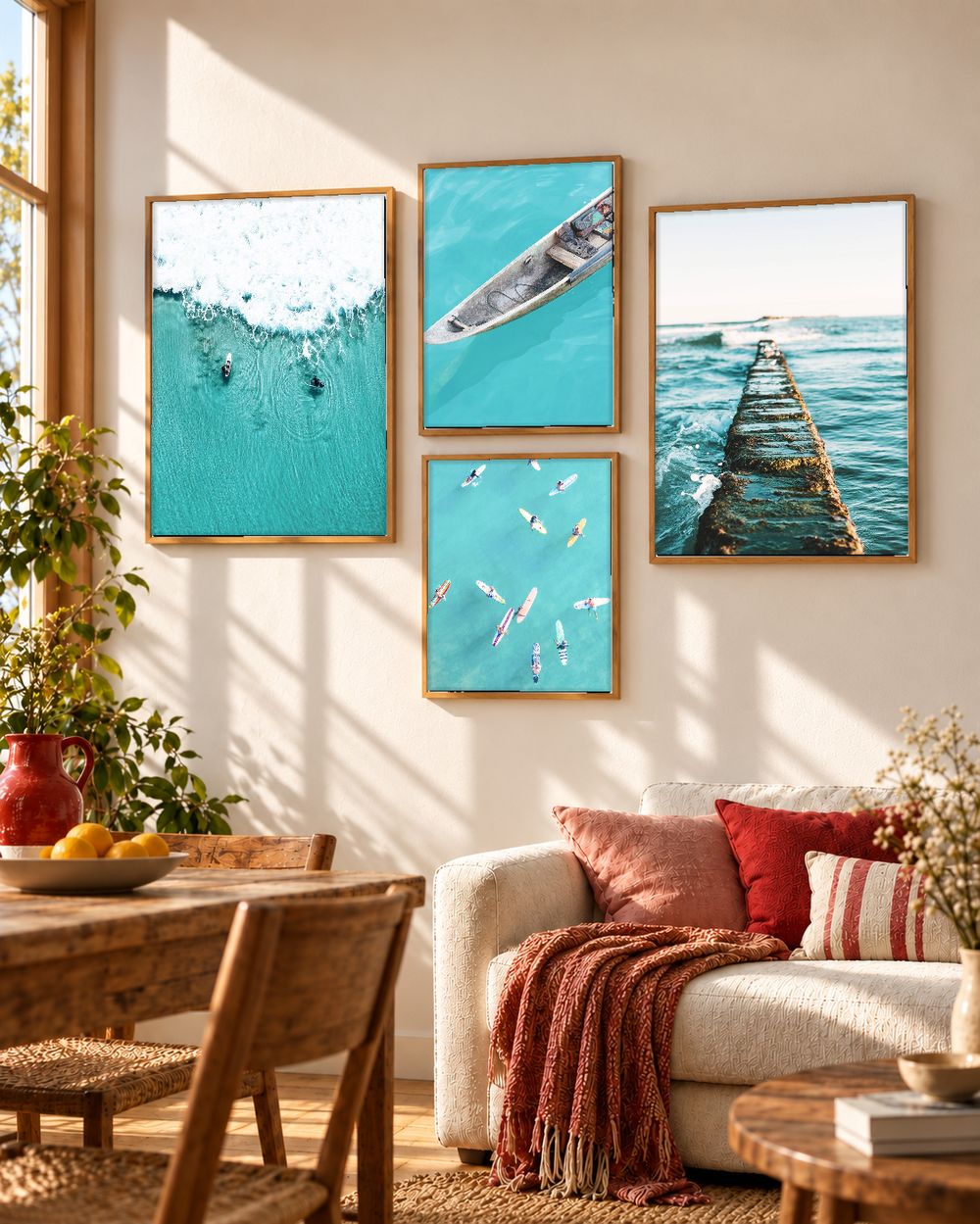 Set de 4 cuadros decorativos que combinan