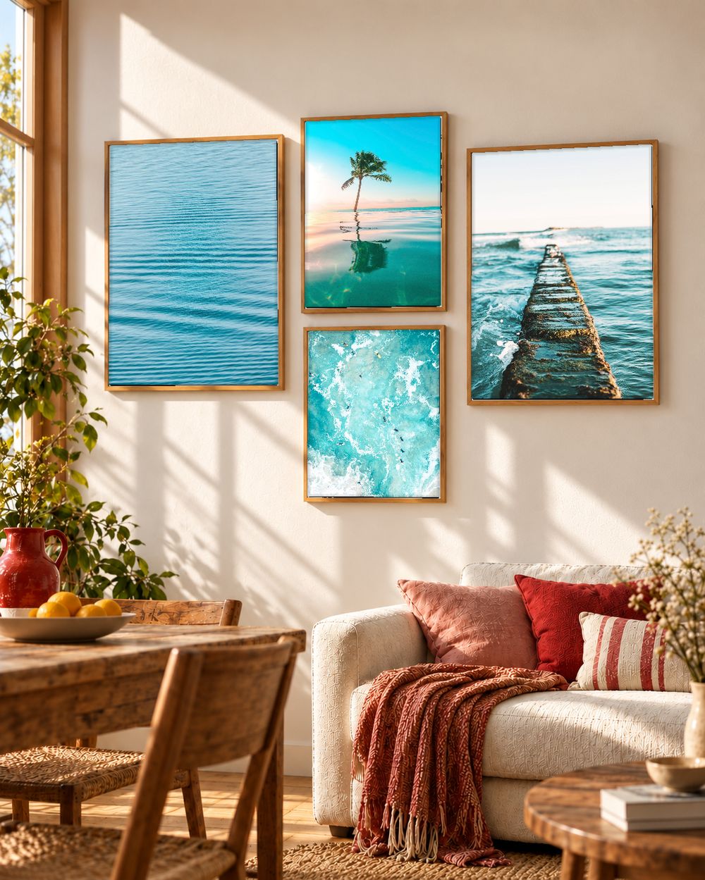 Set de 4 cuadros decorativos que combinan
