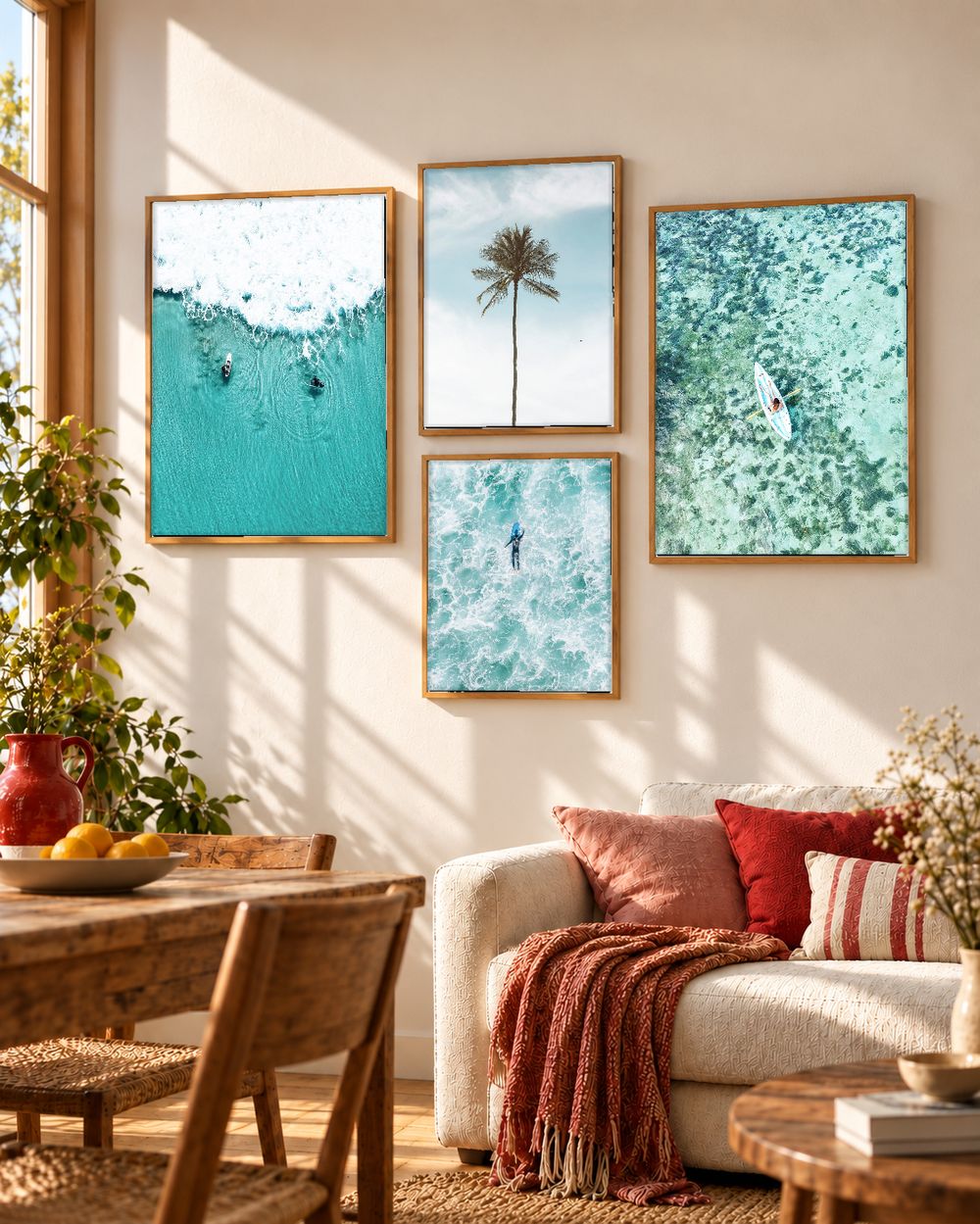 Set de 4 cuadros decorativos que combinan