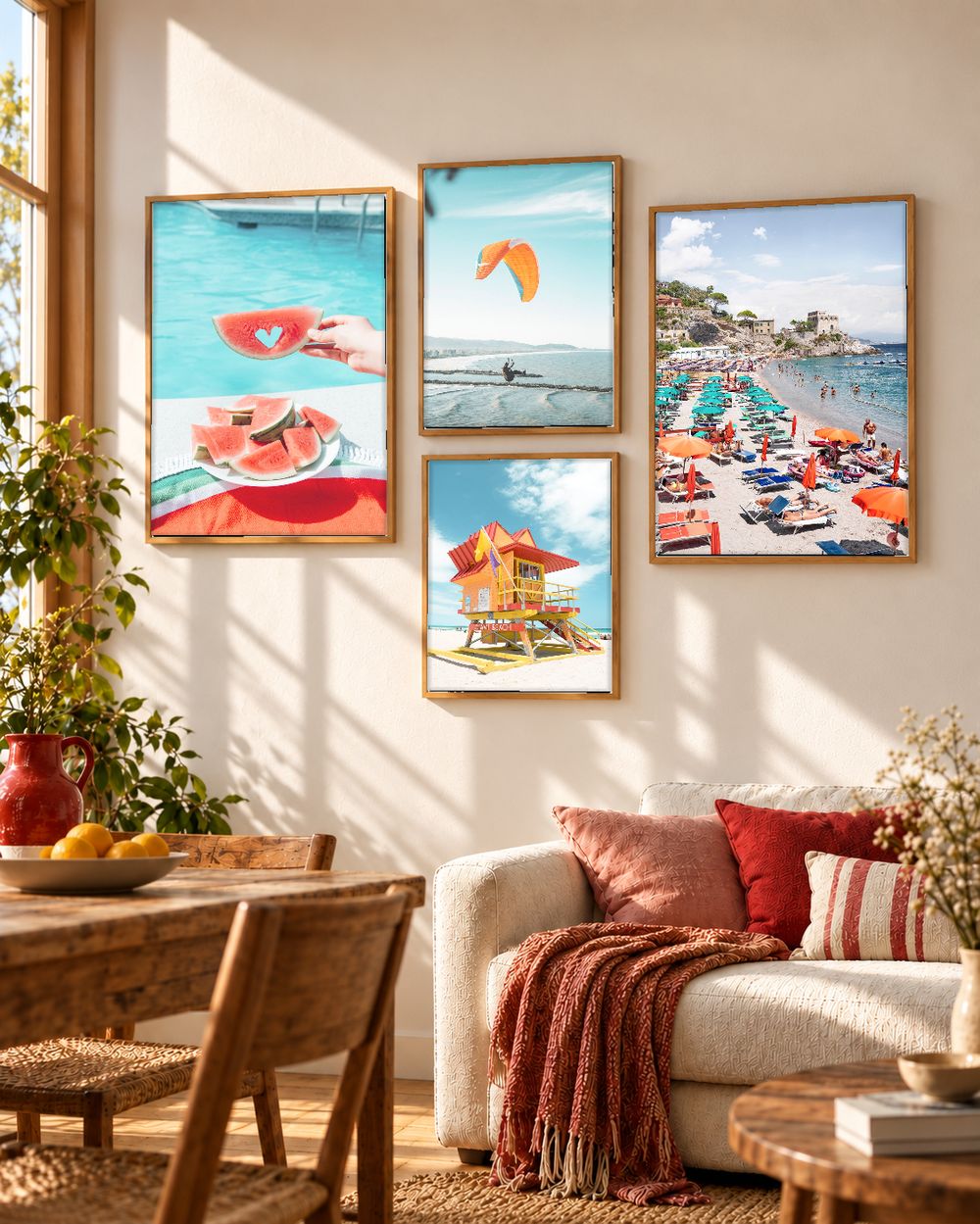 Set de 4 cuadros decorativos que combinan