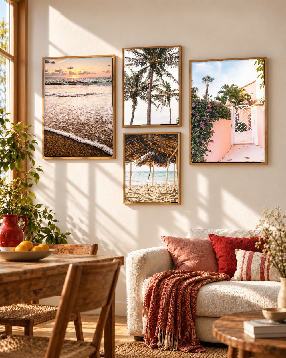 Set de 4 cuadros decorativos que combinan