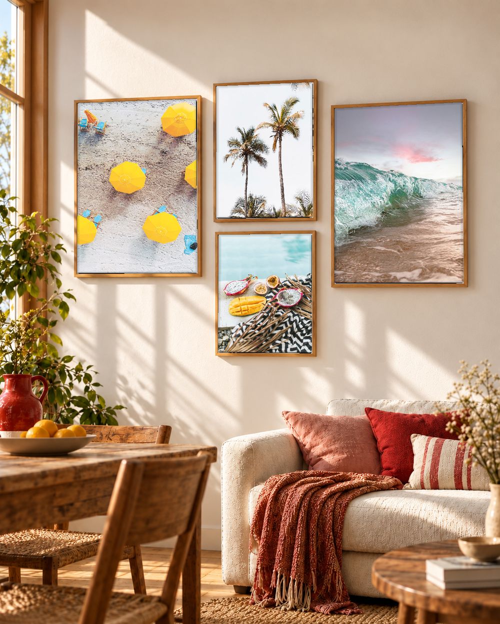 Set de 4 cuadros decorativos que combinan