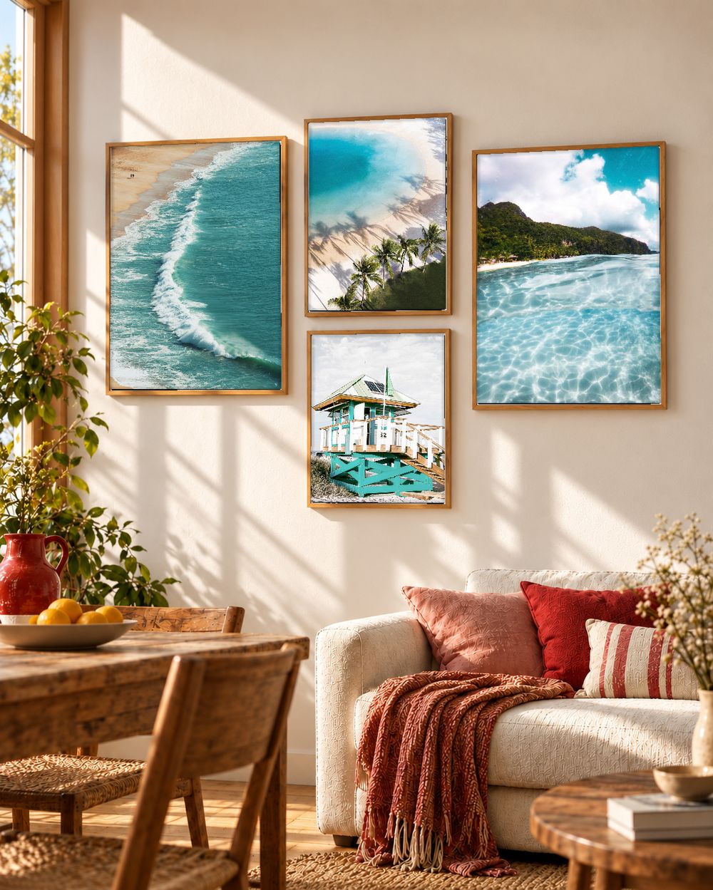 Set de 4 cuadros decorativos que combinan