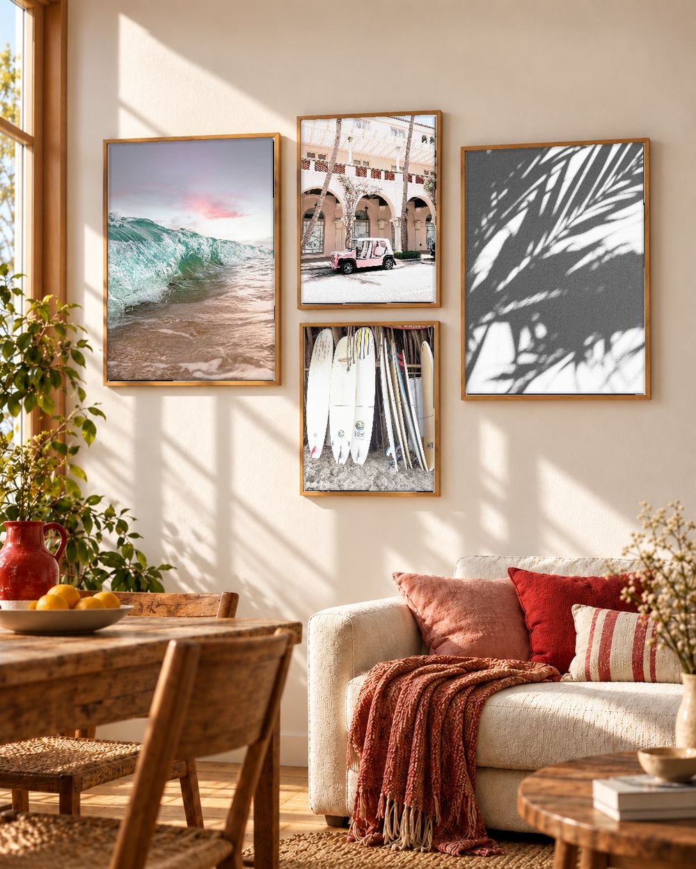 Set de 4 cuadros decorativos que combinan