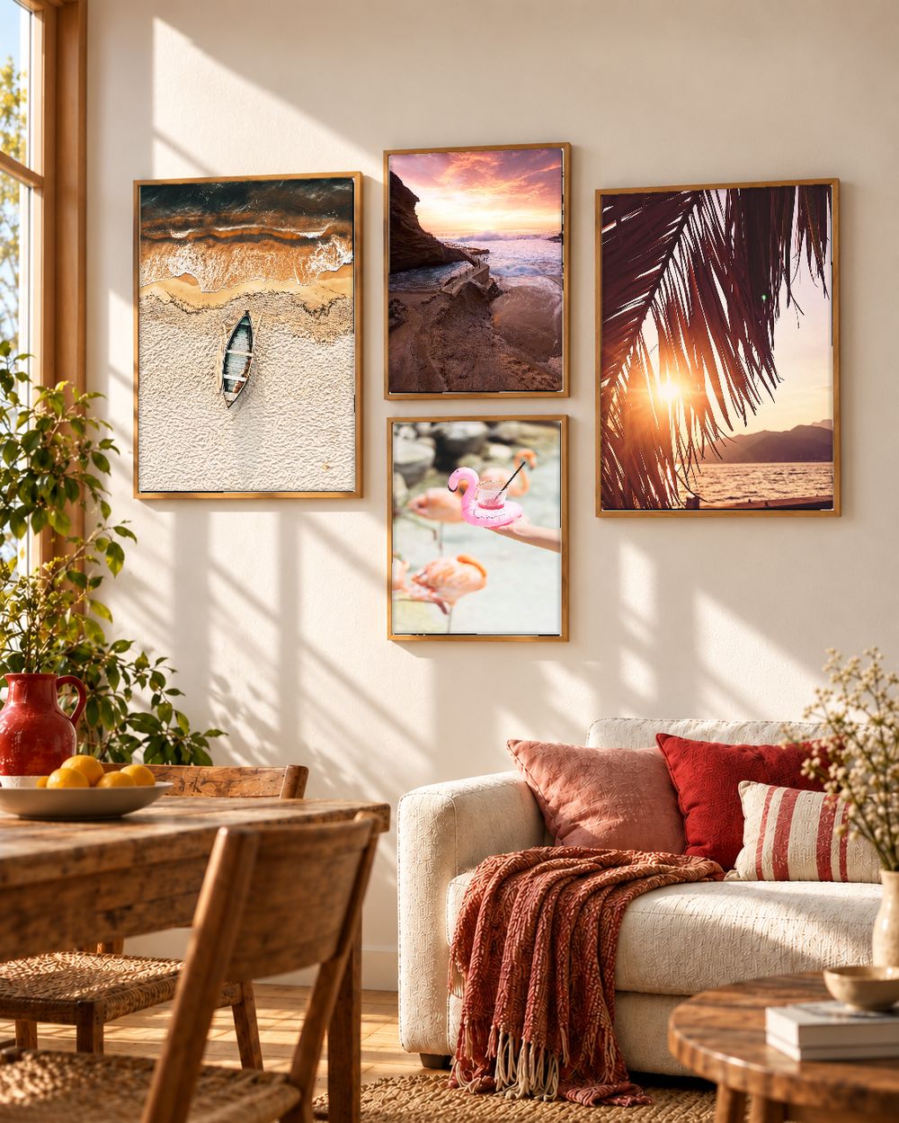 Set de 4 cuadros decorativos que combinan