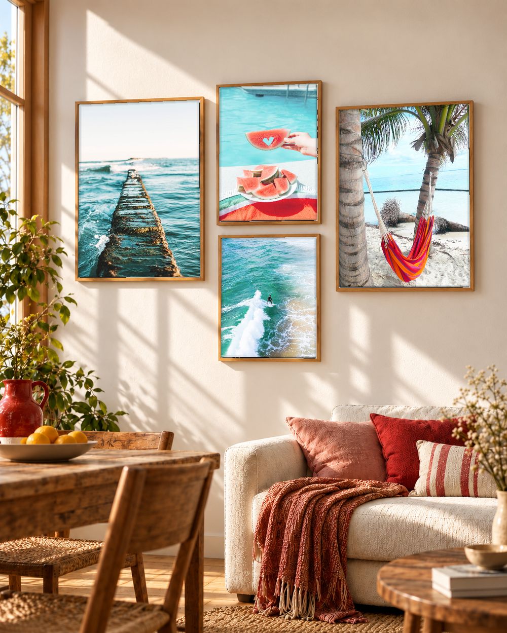 Set de 4 cuadros decorativos que combinan
