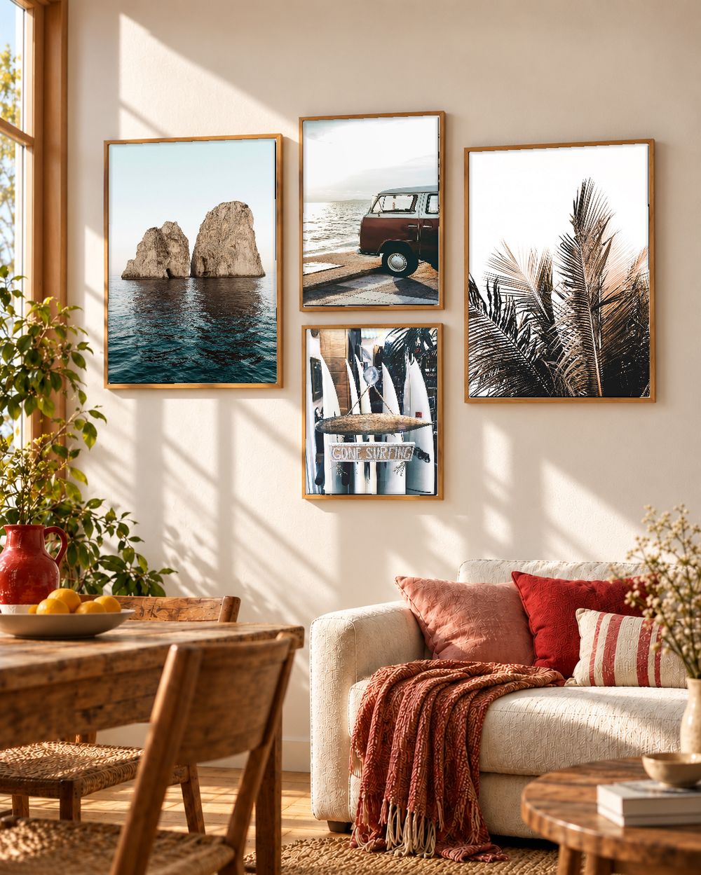 Set de 4 cuadros decorativos que combinan
