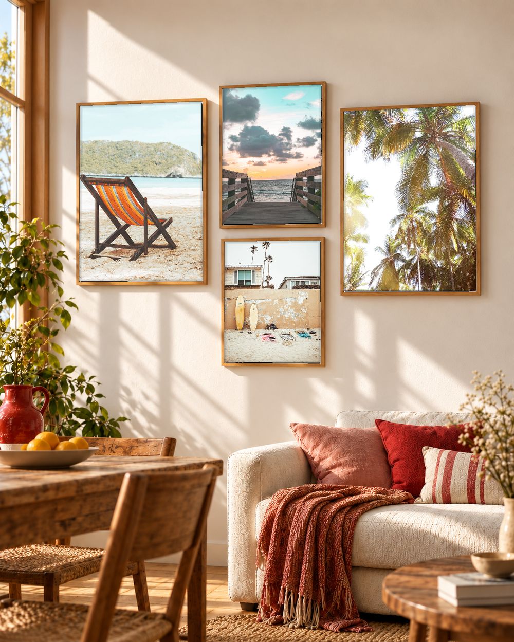 Set de 4 cuadros decorativos que combinan