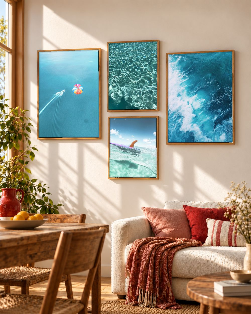 Set de 4 cuadros decorativos que combinan
