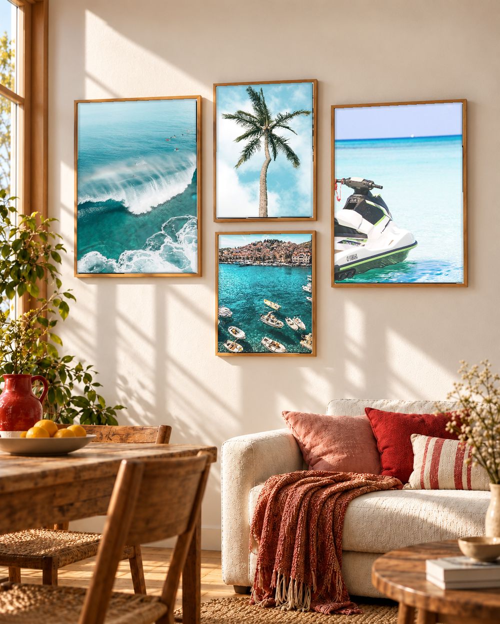 Set de 4 cuadros decorativos que combinan
