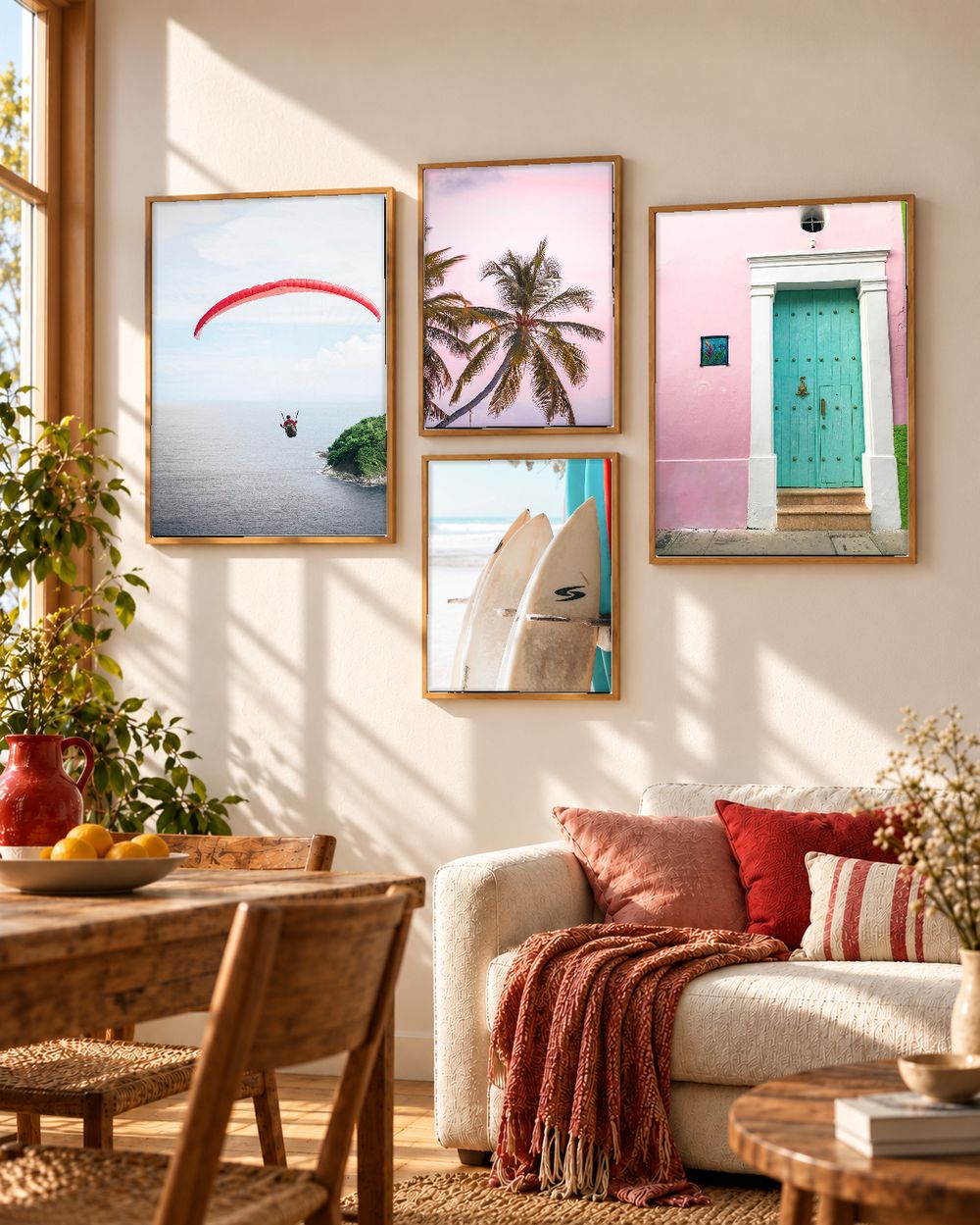 Set de 4 cuadros decorativos que combinan